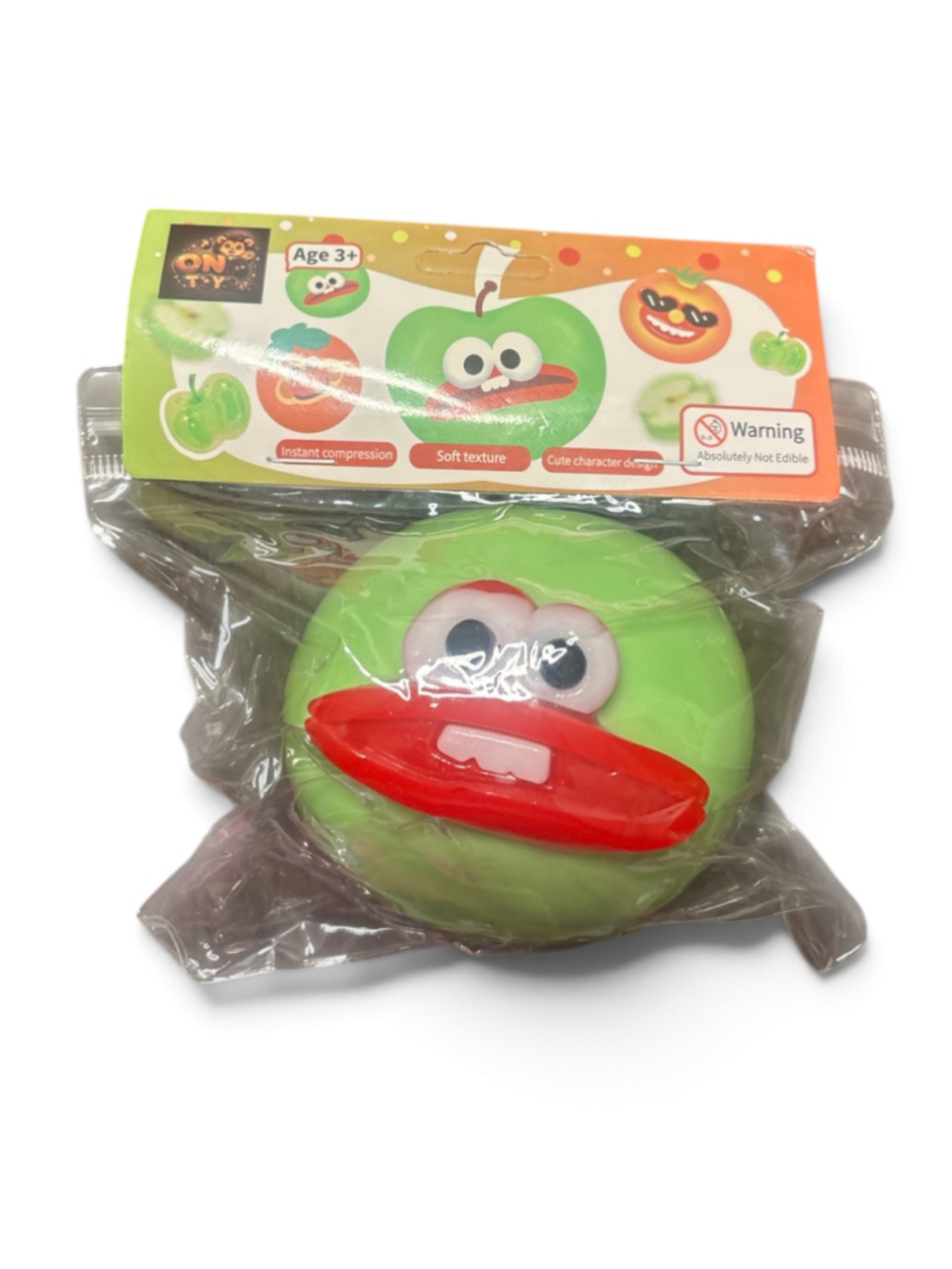 Green Apple Character Squishy Toy